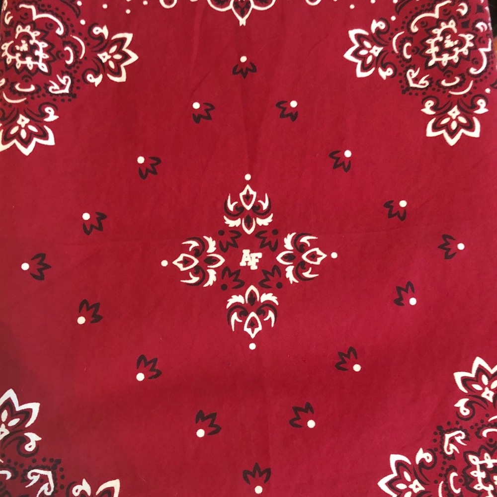 2 20x20 in red Abercrombie & Fitch handkerchiefs